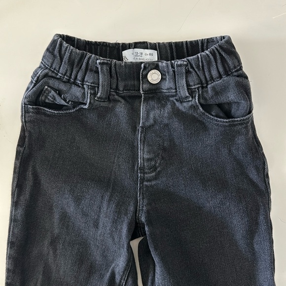 Zara Black Denim Pants - Picture 1 of 3